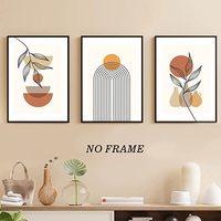 Impressions d'art mural peinture géométrique minimaliste pour salon Boho plante toile Art mural