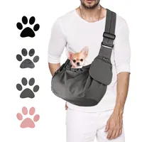 Có Thể Điều Chỉnh Dây Rút Comfy Độn Dưới Pet Sling Shoulder Carrier Túi Du Lịch Cho Chó Mèo Động Vật Nhỏ