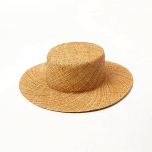 Chapeau de paille pour femme, couleur unie, personnalisé, de haute qualité, en gros, pas cher - Product Image 2