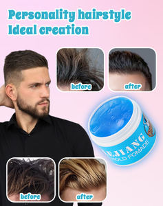 Cire coiffante rétro effet mat 120g pour cheveux crépus, anti-frisottis, non grasse, pour <span class=keywords><strong>coiffure</strong></span> 3D - Product Image 4