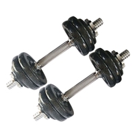 Ensemble d'haltères chromés supérieurs d'approvisionnement direct d'usine 10kg/15kg/20kg/25kg ensemble d'haltères réglables pour l'exercice de forme physique