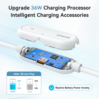 Câble de charge AMVR amélioré 36W avec transfert de données haute vitesse 5M VR Link pour Meta Quest 3S