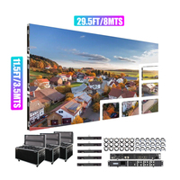Système de mur vidéo LED d'intérieur NovaStar P3.91mm 29.5 'X 11.5' 8m X 3.5m 112 panneaux 500mm X 500mm pour la publicité d'événements d'utilisation de médias