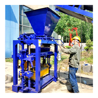 Machine à fabriquer des blocs creux en béton manuelle Hongfa QTJ4-35, petite machine à briques de pavés, ligne de production de construction, fabricant