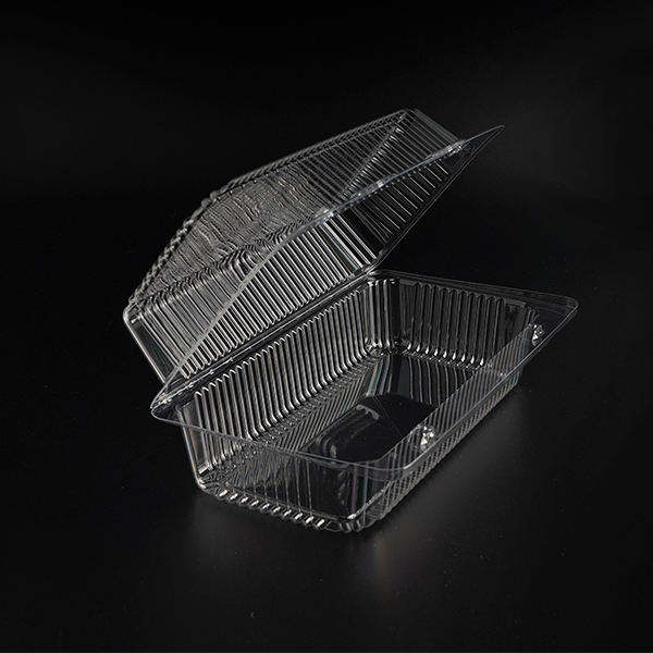 Rectangle Hinged Clamshell Clear PET Food Grade Container for Cake ...