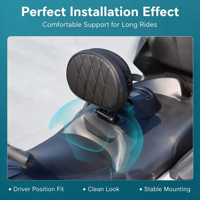 Support de dossier de conducteur INMT à motif quadrillé pour Can-Am Spyder RT 2008-2017 – Remplacement du dossier de siège de moto modifié