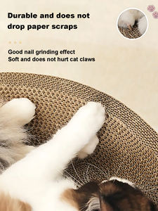 Cartoon Design <span class=keywords><strong>Cat</strong></span> Scratcher für kleine/mittlere/große Katzen (M/L/XL) Wellpappe Katzen bett und Kratz brett - Product Image 4