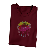 Transfert thermocollant de strass effet arc-en-ciel pour T-shirt