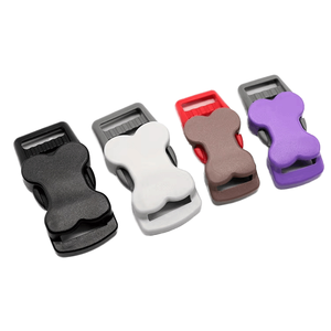 Fibbia a Sgancio Laterale Curva 15mm 20mm 25mm 32mm per Collare per Cani, Chiusura in Plastica a Forma di Osso per Giubbotto Salvagente per Animali - Product Image 1