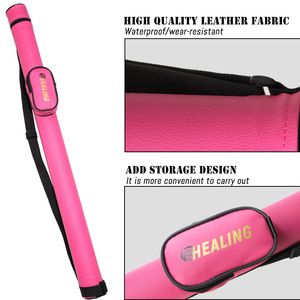 <b>Healing</b> <b>Pink</b> Billiard Cue Case 1x2 2x2 1x3 2x3 3x3 2x4 Pu Material For Snooker And Billiards - Product Image 5