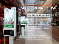 Kiosque de paiement interactif en libre-service de 21.5 pouces Kiosque à écran tactile automatique Kiosque de commande automatique dans le restaurant