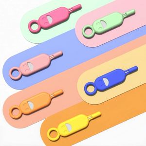 Soporte de silicona para tarjeta SIM con herramienta de extracción de pin y abridor de bandeja, amuleto para mochila para smartphone, para hombre y mujer, para actividades al aire libre - Product Image 1