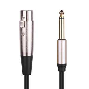 Nouveau Chaud <span class=keywords><strong>Micro</strong></span> Fil Cordon <span class=keywords><strong>XLR</strong></span> Femelle À <span class=keywords><strong>Jack</strong></span> 6.35/6.5mm Mâle Audio Plomb Micros Câble - Product Image 2