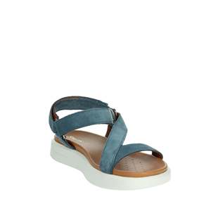Sandalo piatto da donna Geox D45PAB 022NF Avio Blu in pelle, comfort estivo - Product Image 5