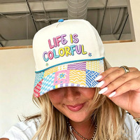 Gorra de béisbol de algodón de dos tonos con logotipo bordado 3D personalizado, visera estampada de 5 paneles, estilo vaquero, ajuste profundo y cierre snapback