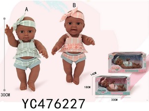 Mới phổ biến giá thấp tùy chỉnh OEM 12 inch mềm màu đen búp bê poupee africain Đồ chơi chú hề búp bê màu đen bé búp bê cho trẻ em - Product Image 4