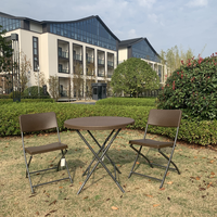 Ensemble de mobilier pour table et chaises de jardin d'extérieur Ensemble table et chaise de patio 2 places effet rotin pour balcon