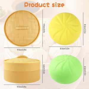 Large Simulation Decompression Buns Vent Pinch Fun Slow Rebound Barbecue Pork Buns Pasta Food Spoof Xiaolongbao Toys - Product Image 2