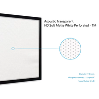 Écran de projection laser 4K UHD SCREEN PRO 150 pouces 16:9, cadre fixe en aluminium noir velours de 90 mm de largeur, blanc mat, son
