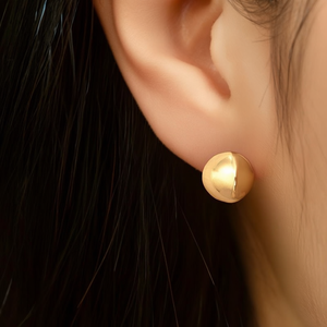 Boucles d'oreilles tendance en acier inoxydable 316L avec placage or PVD, résistantes et durables - Product Image 3
