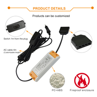 Adaptateur d'alimentation électrique AC/DC 12V 1A à tension constante, driver LED de haute qualité pour éclairage LED (UE, AU, US, UK)