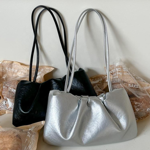 Sac à main pour femme, nouveau sac à main plissé, tendance, simple, en cuir PU souple, sac à bandoulière pour femme - Product Image 1