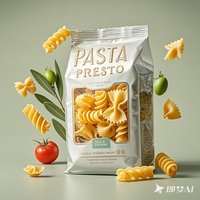 Kustom dicetak OEM ODM transparan Pasta bening Presto 4 sisi penyegelan sisi Gusset dengan jendela Mylar tas