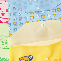 Promotion : Pochette de classement en PVC imprimée couleur motif dessin animé, personnalisable, avec pochette à étiquette pour étudiant
