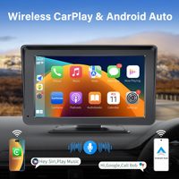 Radio de coche portátil CarPlay inalámbrico 7 "Pantalla Carplay Android Control de voz automático BT AUX FM SD venta al por mayor OEM