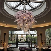 Lustre à fleurs ANNO, grand modèle, luxe, éclairage pour centre commercial, lustre personnalisé