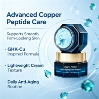 Crème pour le visage au peptide de cuivre GHK-Cu avec vitamine E, collagène - Nourrissante, anti-âge, éclaircissante, raffermissante, hydratante pour tous les types de peau
