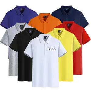 High Quality OEM Design Sreen Prints Plus Size Polo Tshirts Men Cotton Blank Plain Short Sleeve Tshirts Golf Uniform Shirts