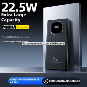 Hot Selling 22.5w Power Bank 20000mah USB-C PD 20W Carregamento Rápido Bateria Externa Com Display Digital Led Light para Viagens - Product Image 3