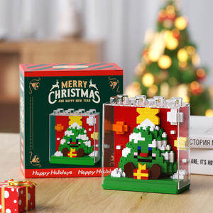 Ensemble de blocs de construction de Noë<span class=keywords><strong>l</strong></span> pour enfants, cadre photo transparent, jouets de sapin de Noë<span class=keywords><strong>l</strong></span>, plastique ABS compatible avec M&K - Product Image 6