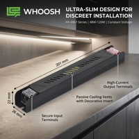 Fuente de Alimentación LED Ultra Delgada de Aluminio de 60W 12V 5A IP20 AC DC para Letreros, Cajas de Luz y Gabinetes