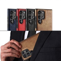 Étui de téléphone portable en cuir 2026 pour Samsung Galaxy S26 S25 S24 S22 Ultra S23 Plus, coque arrière en cuir PU