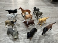 Venta caliente 12PCs animal Toy set Pvc Modelo Juguetes Plástico Caucho Granja Animal Juguetes