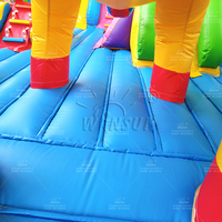 Château gonflable commercial WINSUN Unicorn avec double toboggan, PVC 0,55 mm, écologique, ignifuge, imperméable, personnalisable