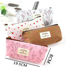 Bolsa de lápiz floral de lona al por mayor bolsa de papelería de dibujos animados llena de <span class=keywords><strong>Girlhood</strong></span> - Product Image 1