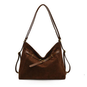 Sac bandoulière unisexe en cuir véritable avec fermeture éclair, imperméable, grande capacité, pliable et léger - Product Image 1