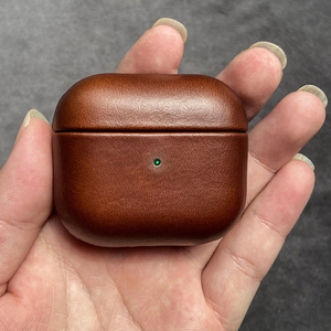 DL Lujoso LOGOTIPO personalizado OEM/ODM Precio de fábrica Precio de protección Gancho disponible Textura Crazy Horse Cuero genuino para <span class=keywords><strong>Airpods</strong></span> 2 - Product Image 5