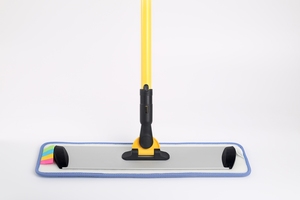 Алюминиевая плоская швабра с насадкой из микрофибры для влажной и сухой уборки и легкой алюминиевой телескопической ручкой для мытья полов - Product Image 3