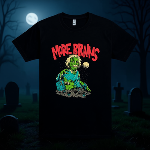 Camiseta More Brains Zombie negra unisex para adultos talla M - Product Image 3