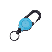 Accessoire d'extérieur : Clip de câble en acier rétractable pour sacs à dos, accessoire de pêche en plein air, cordon anti-perte, enrouleur rétractable