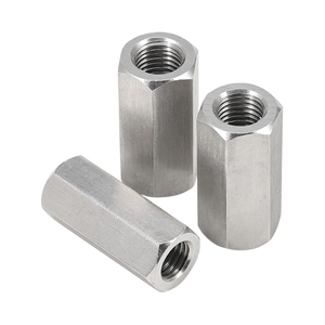 Écrou de raccord hexagonal en acier inoxydable 304 M2 à M24, écrous d'extension longs, connecteur de tige filetée épaissie pour assemblage structurel - Product Image 2