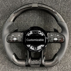 Volante Deportivo de Cuero y Fibra de Carbono con Pantalla LED para Mercedes-Benz <span class=keywords><strong>AMG</strong></span> W204 W205 W211 W203 W212 W176 W213 W222 C63 Clase G - Product Image 1
