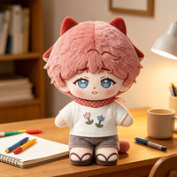 Peluche personnalisée avec oreilles en fourrure, jouet en peluche doux pour cadeau de Noël, décoration intérieure, collection de fans, vente en gros pour revendeurs