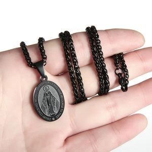 Thép Không Gỉ Saints Kỳ Diệu Trinh Nữ St <span class=keywords><strong>Christopher</strong></span> Mary Tùy Chỉnh Kim Loại Vàng Tôn Giáo Công Giáo Huy Chương Mặt Dây Chuyền Vòng Cổ - Product Image 6