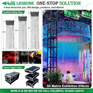 Sistemas de Pantallas de Píxeles RGB Madrix 3D para Exhibiciones, Luces de Píxeles <span class=keywords><strong>Art</strong></span>ísticos, Matriz 3D RGB LED, Iluminación de Escenario para Conciertos y Giras - Product Image 2