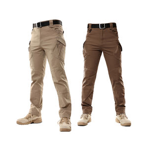 Pantaloni Cargo <span class=keywords><strong>da</strong></span> <span class=keywords><strong>Uomo</strong></span> Tattici <span class=keywords><strong>da</strong></span> Esterno in Tela di Cotone Elasticizzato Stile Safari per Escursionismo Caccia e Lavoro - Product Image 1
